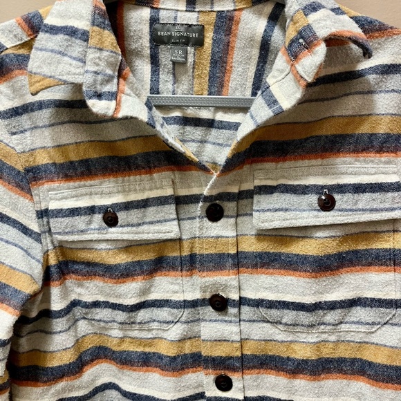 L L Bean Signature Men’s 1933 Chamois Cloth Shirt Size Small - Picture 2 of 8